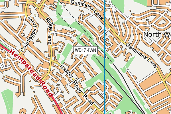 WD17 4WN map - OS VectorMap District (Ordnance Survey)