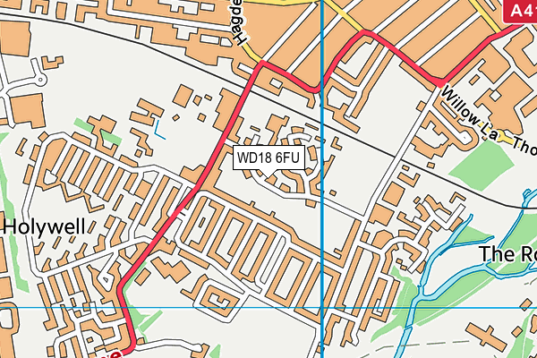 WD18 6FU map - OS VectorMap District (Ordnance Survey)