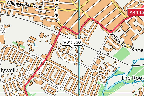 WD18 6GG map - OS VectorMap District (Ordnance Survey)