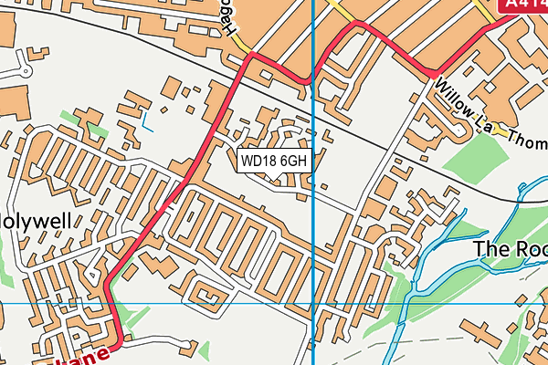 WD18 6GH map - OS VectorMap District (Ordnance Survey)