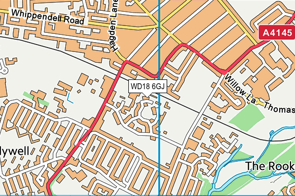 WD18 6GJ map - OS VectorMap District (Ordnance Survey)
