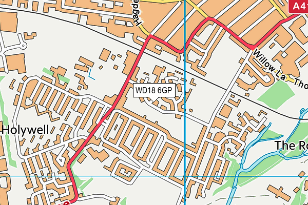 WD18 6GP map - OS VectorMap District (Ordnance Survey)