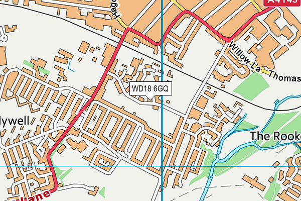 WD18 6GQ map - OS VectorMap District (Ordnance Survey)