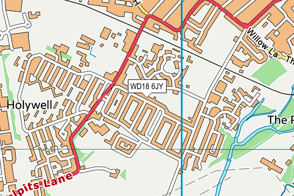 WD18 6JY map - OS VectorMap District (Ordnance Survey)