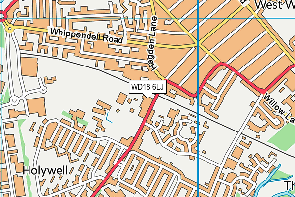 Chessbrook Education Support Centre map (WD18 6LJ) - OS VectorMap District (Ordnance Survey)