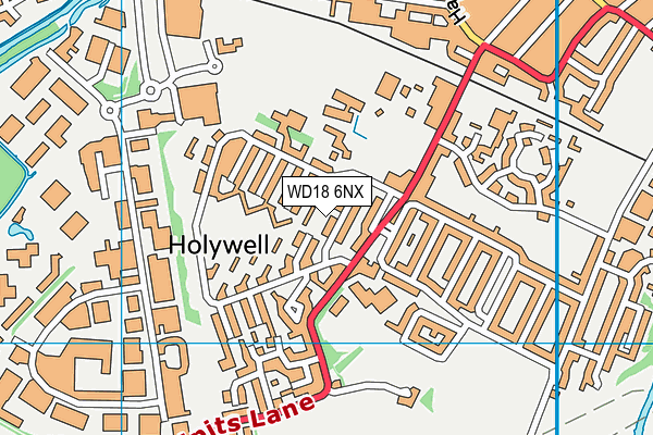 WD18 6NX map - OS VectorMap District (Ordnance Survey)