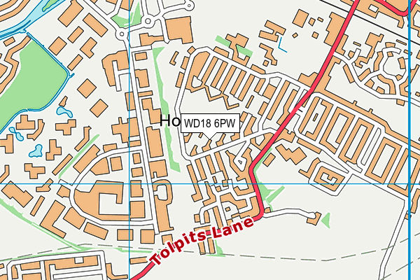 WD18 6PW map - OS VectorMap District (Ordnance Survey)