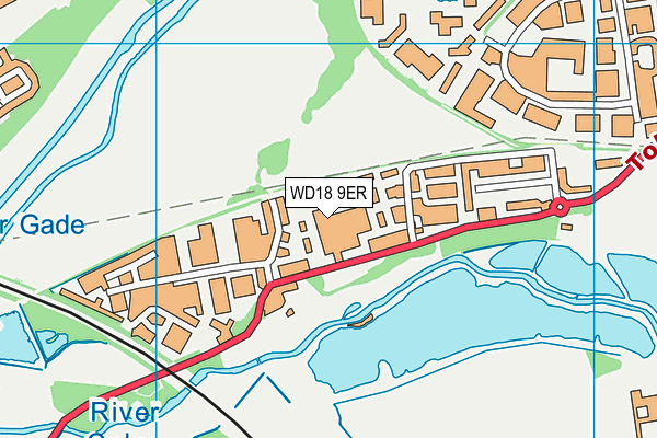 WD18 9ER map - OS VectorMap District (Ordnance Survey)