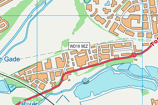 WD18 9EZ map - OS VectorMap District (Ordnance Survey)