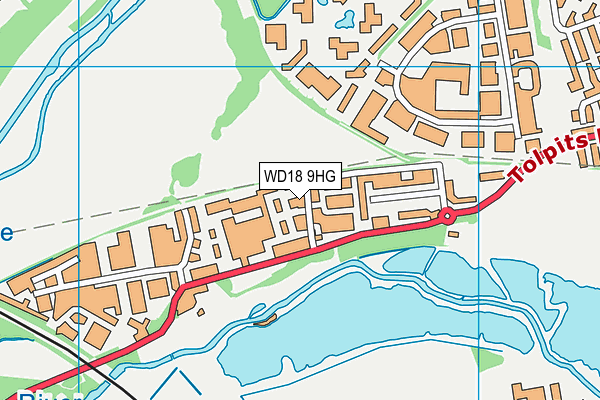 WD18 9HG map - OS VectorMap District (Ordnance Survey)