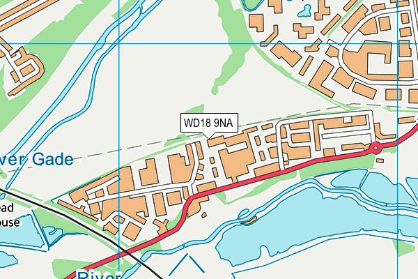 WD18 9NA map - OS VectorMap District (Ordnance Survey)