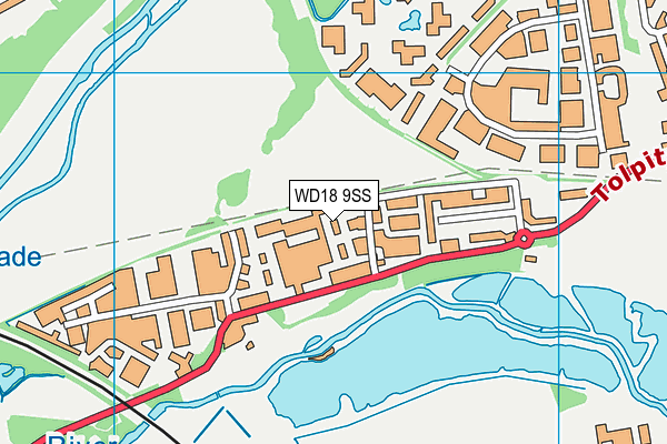 WD18 9SS map - OS VectorMap District (Ordnance Survey)
