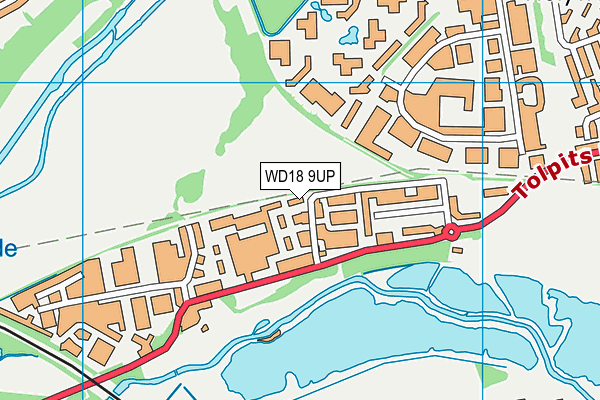 WD18 9UP map - OS VectorMap District (Ordnance Survey)