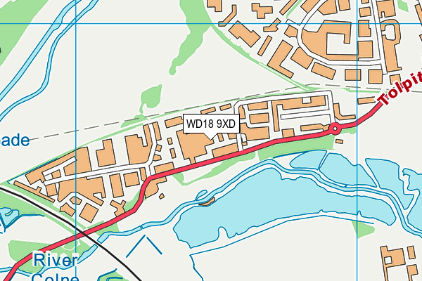 WD18 9XD map - OS VectorMap District (Ordnance Survey)