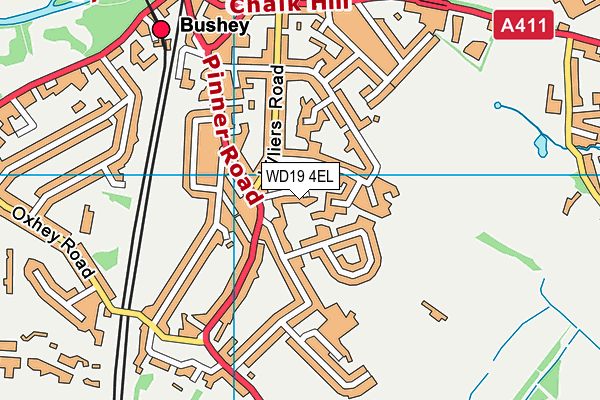 WD19 4EL map - OS VectorMap District (Ordnance Survey)