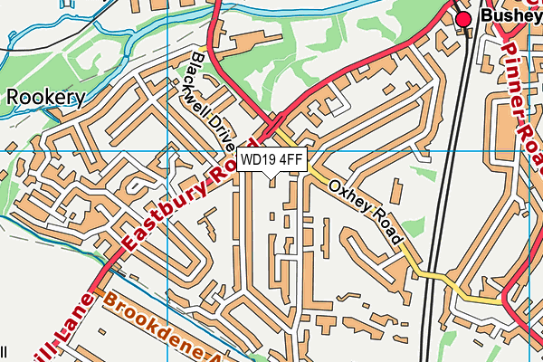 WD19 4FF map - OS VectorMap District (Ordnance Survey)