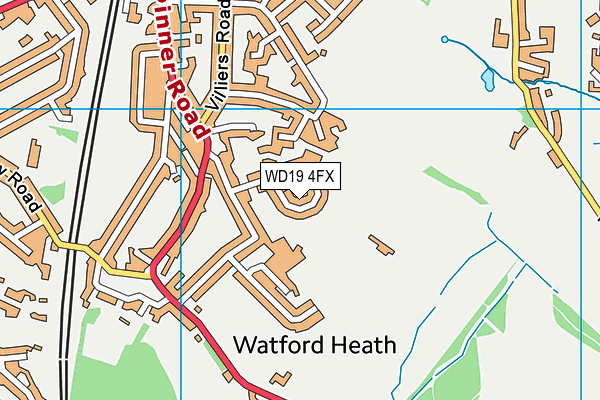 WD19 4FX map - OS VectorMap District (Ordnance Survey)