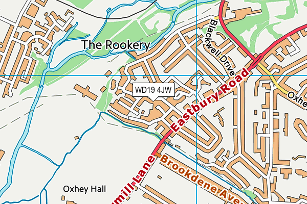 WD19 4JW map - OS VectorMap District (Ordnance Survey)