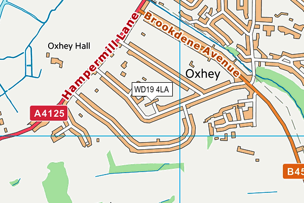 WD19 4LA map - OS VectorMap District (Ordnance Survey)