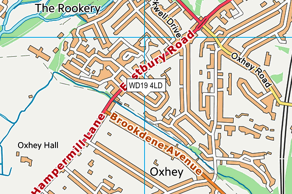 WD19 4LD map - OS VectorMap District (Ordnance Survey)