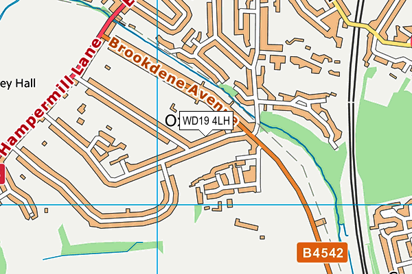 WD19 4LH map - OS VectorMap District (Ordnance Survey)