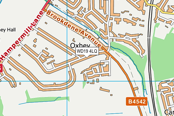WD19 4LQ map - OS VectorMap District (Ordnance Survey)