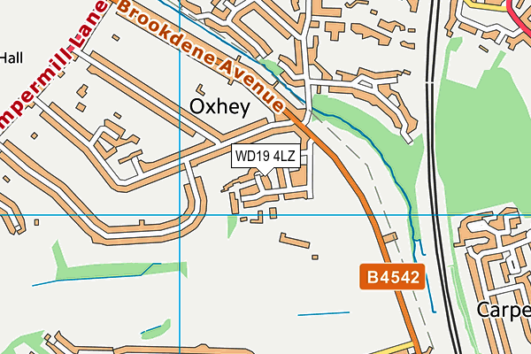 WD19 4LZ map - OS VectorMap District (Ordnance Survey)
