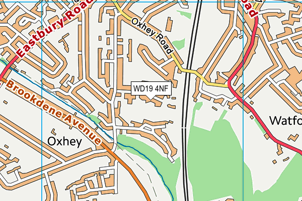 WD19 4NF map - OS VectorMap District (Ordnance Survey)