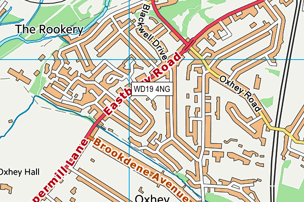 WD19 4NG map - OS VectorMap District (Ordnance Survey)