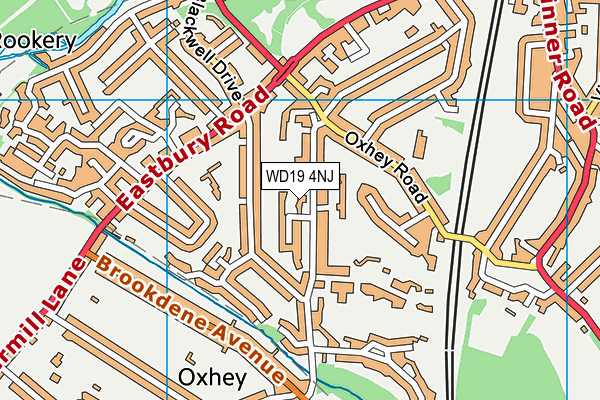 WD19 4NJ map - OS VectorMap District (Ordnance Survey)