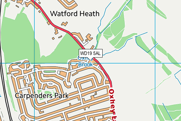 WD19 5AL map - OS VectorMap District (Ordnance Survey)