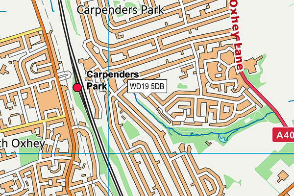 WD19 5DB map - OS VectorMap District (Ordnance Survey)