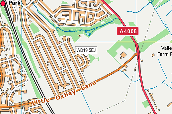 WD19 5EJ map - OS VectorMap District (Ordnance Survey)