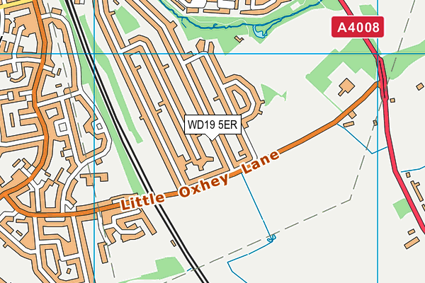 WD19 5ER map - OS VectorMap District (Ordnance Survey)