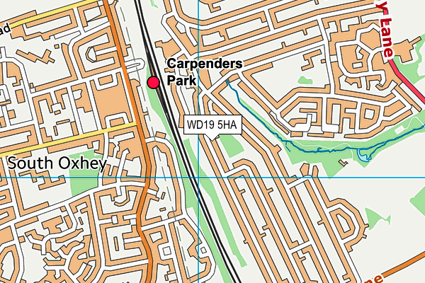 WD19 5HA map - OS VectorMap District (Ordnance Survey)