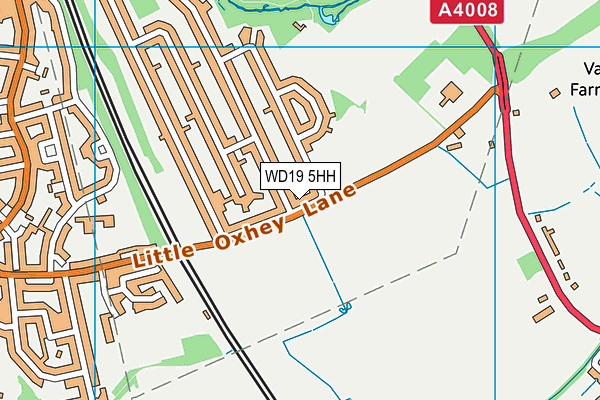 WD19 5HH map - OS VectorMap District (Ordnance Survey)