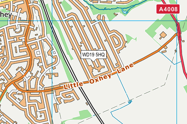 WD19 5HQ map - OS VectorMap District (Ordnance Survey)