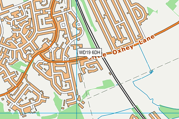 WD19 6DH map - OS VectorMap District (Ordnance Survey)