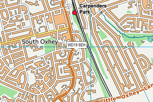 WD19 6EH map - OS VectorMap District (Ordnance Survey)