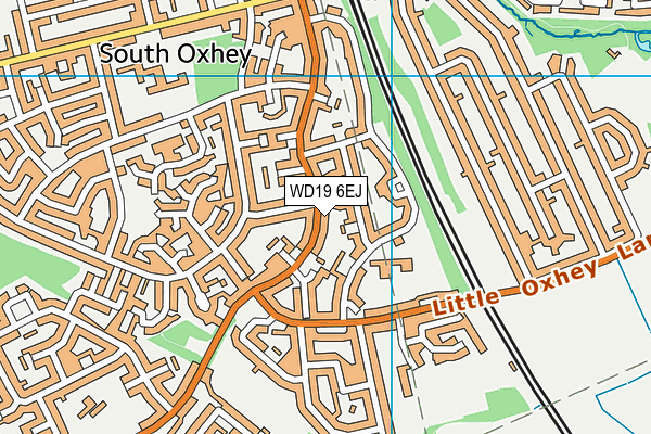 WD19 6EJ map - OS VectorMap District (Ordnance Survey)