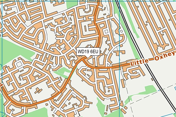 WD19 6EU map - OS VectorMap District (Ordnance Survey)