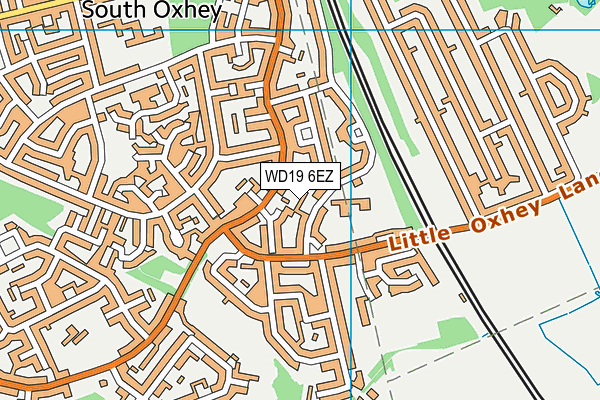 WD19 6EZ map - OS VectorMap District (Ordnance Survey)