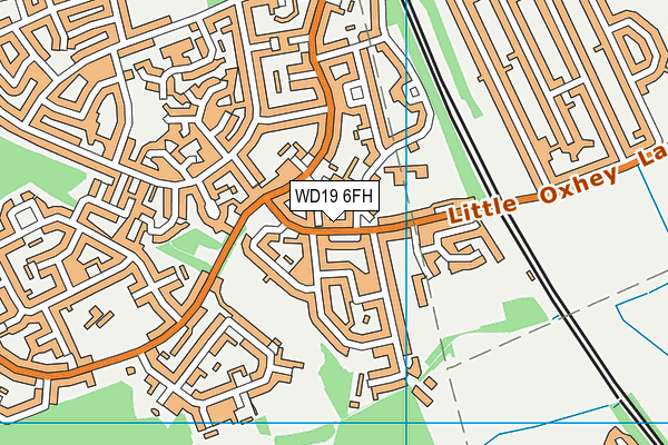 WD19 6FH map - OS VectorMap District (Ordnance Survey)
