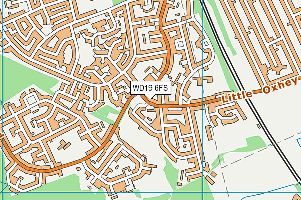 WD19 6FS map - OS VectorMap District (Ordnance Survey)