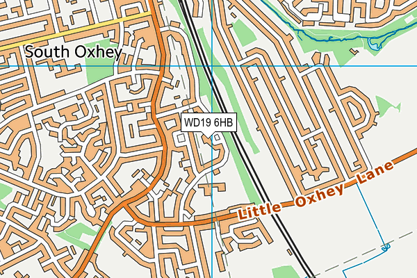 WD19 6HB map - OS VectorMap District (Ordnance Survey)