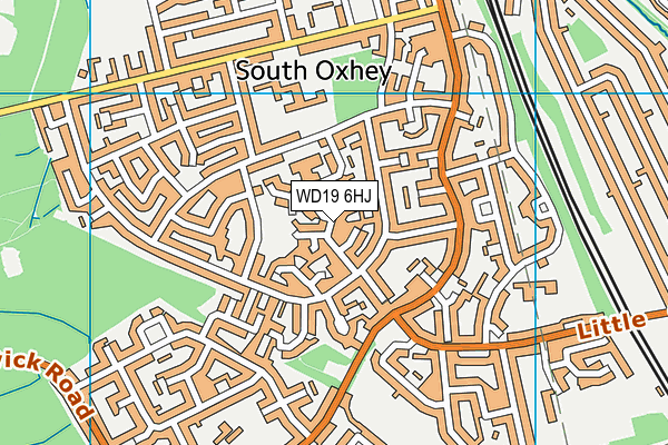 WD19 6HJ map - OS VectorMap District (Ordnance Survey)