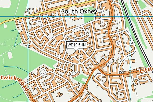WD19 6HN map - OS VectorMap District (Ordnance Survey)