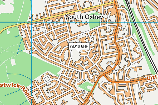 WD19 6HP map - OS VectorMap District (Ordnance Survey)