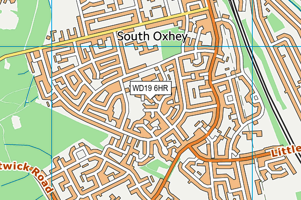 WD19 6HR map - OS VectorMap District (Ordnance Survey)
