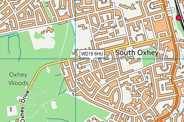 WD19 6HU map - OS VectorMap District (Ordnance Survey)